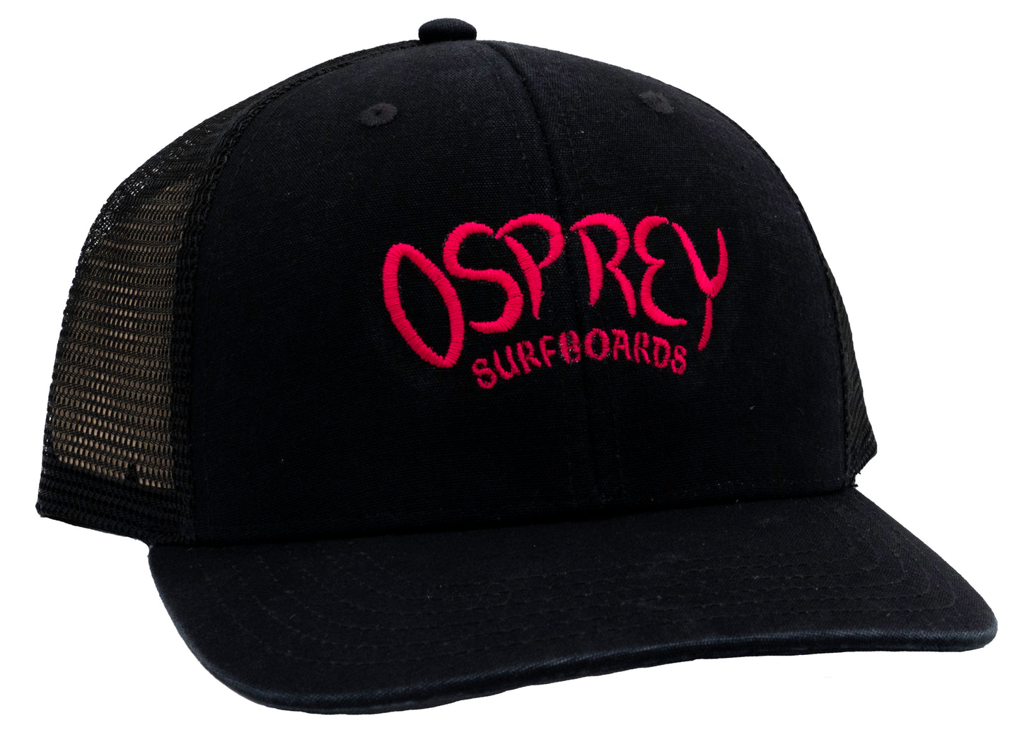 Black w/ Raspberry Trucker Hat