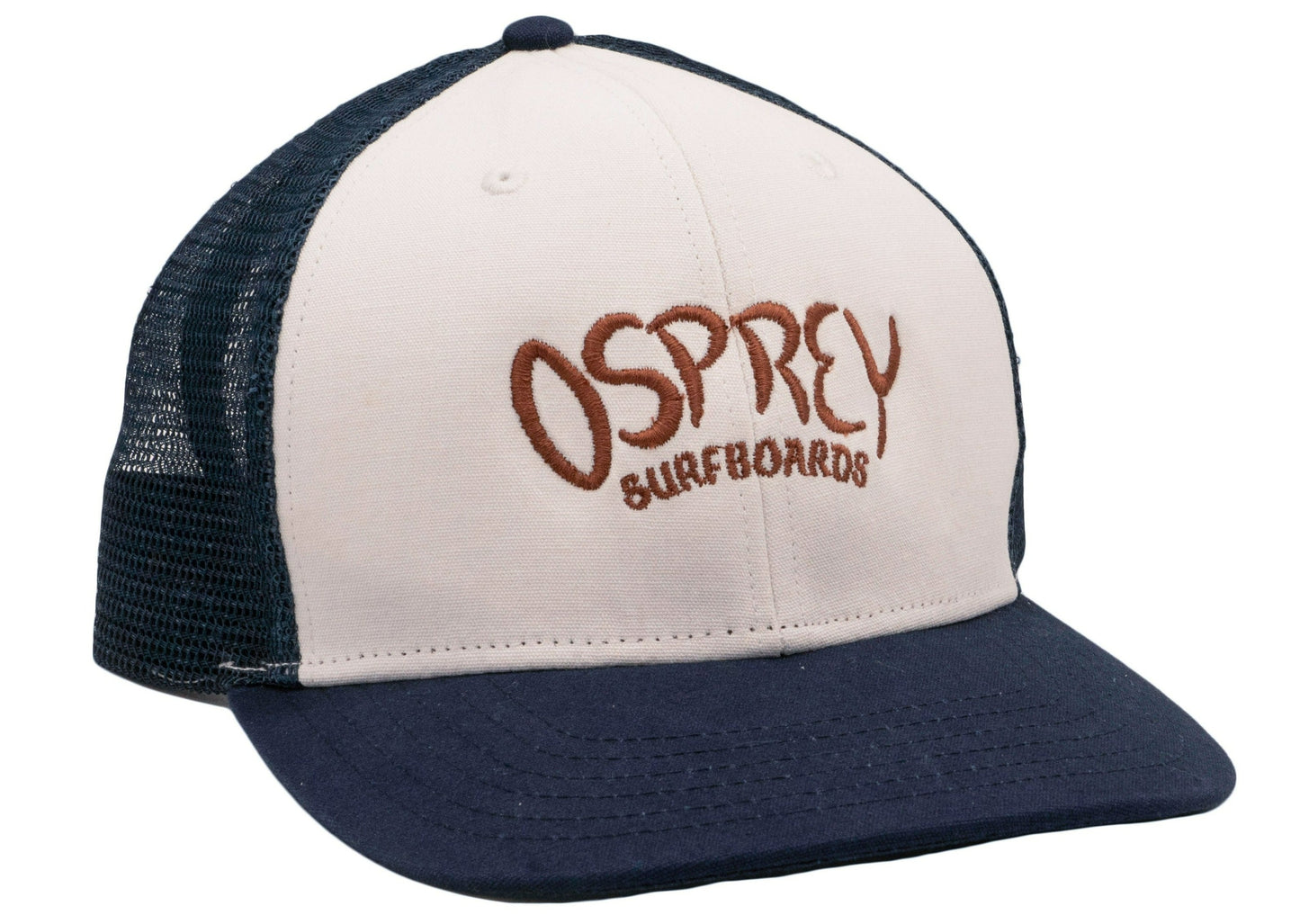 Navy & White w/ Brown Trucker Hat