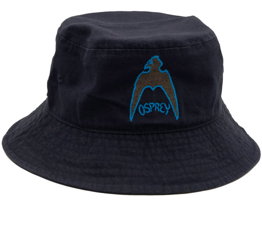 Bucket Hat: Navy w/ Grey